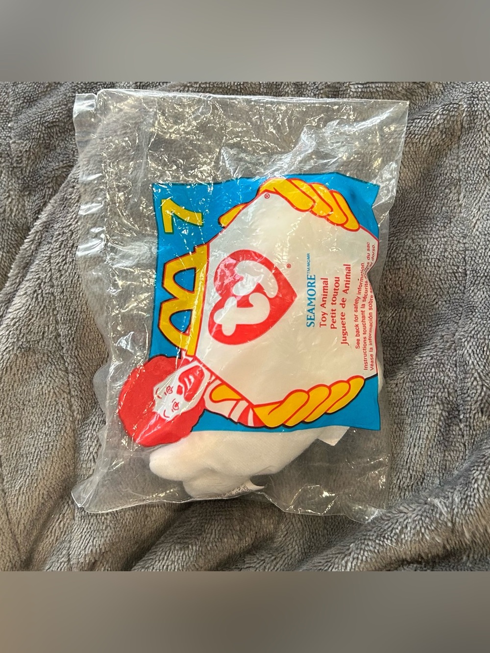 NWT Vintage 1996 McDonald’s Happy Meal Toy TY Teenie Beanie Baby Seamore Seal #7 - Picture 2 of 2
